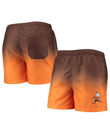 Мужские коричневые, оранжевые плавательные шорты Cleveland Browns Retro Dip-Dye FOCO