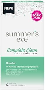 Summer's Eve Feminine Douche, Complete Clean Odor Reduction with Boric Acid Complex, 2 Units, 4.5 oz Each Summer's Eve