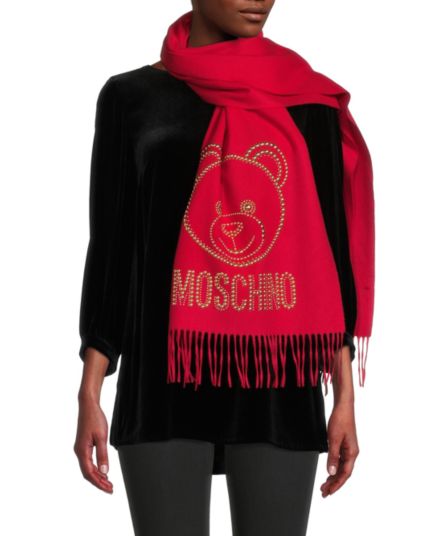 Шерстяной шарф Moschino для холодной погоды Moschino