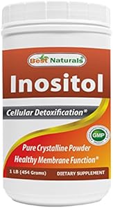 Best Naturals Pure inositol Powder (Порошок) (Vitamin B8), 1 Lb Supports Healthy Liver Function, Promotes Cellular Detoxification & Supports Membrane Function Best Naturals