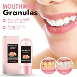 FSTDelivery Natural Toothpaste Tablet Bits - Chewable Mouthwash Whitening Bite Tablets for Teeth SLS & Fluoride Free Eco & Travel Friendly - Zero Waste Packaging - Mint & Activated Charcoal (Peach) FSTDelivery