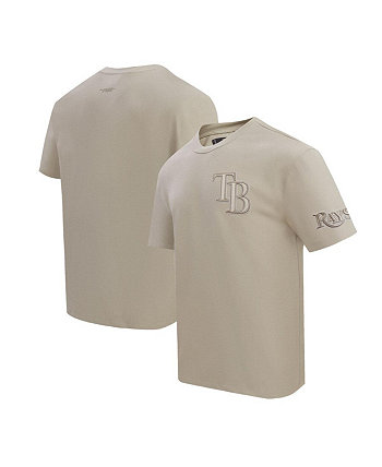 Мужская светло-коричневая футболка Tampa Bay Rays нейтрального цвета с заниженными плечами Pro Standard