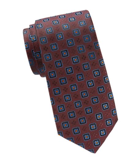 Шелковый жаккардовый галстук Medallion Brooks Brothers