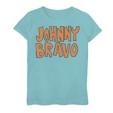 Футболка с графическим логотипом Johnny Bravo для девочек 7–16 лет Cartoon Network