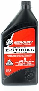 MERCURY Genuine Premium 2-Cycle Oil Qt - 858021K01 Mercury