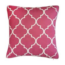 Edie@Home Indoor Outdoor Oversized Embroidered Quatrefoil Throw Pillow Edie at Home