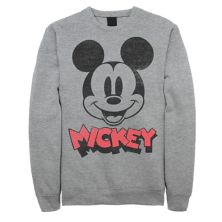 Disney's Mickey & Friends Big & Tall Mickey Big Face Logo Fleece Sweatshirt Licensed Character