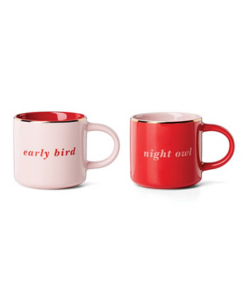 Early Bird Night Owl Mugs, Set of 2 Kate Spade New York