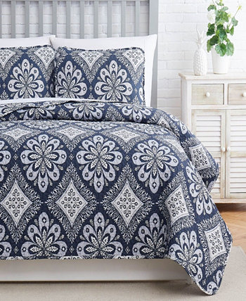 Tranquility Ultra Soft 3-Piece Quilt and Coordinating Sham Set, Королева SOUTHSHORE FINE LINENS