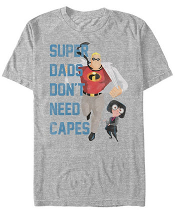 Мужская футболка с короткими рукавами Pixar Dads Don't Need Capes The Incredibles