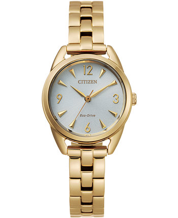 Женские часы Drive From Eco-Drive с золотистым браслетом из нержавеющей стали, 27 мм Citizen