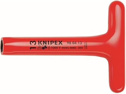 KNIPEX Tools - T-Socket Wrench, 10 mm, 1000V Insulated (980410) Knipex