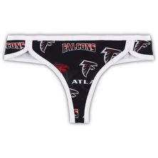 Женские трусы-стринги Concepts Sport черного/белого цвета Atlanta Falcons Breakthrough Knit Unbranded