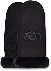 UGG Embroidered Water Resistant Sheepskin Mitten with Tech Palm UGG