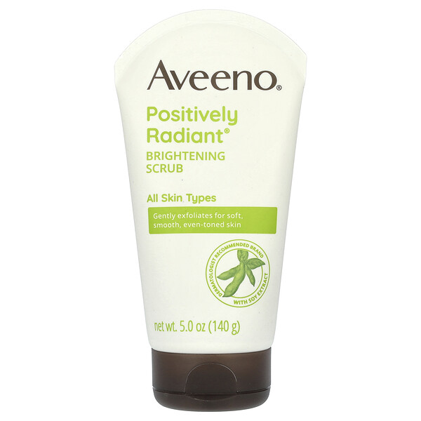 Positively Radiant, Осветляющий скраб, для всех типов кожи, 5 унций (140 г) Aveeno