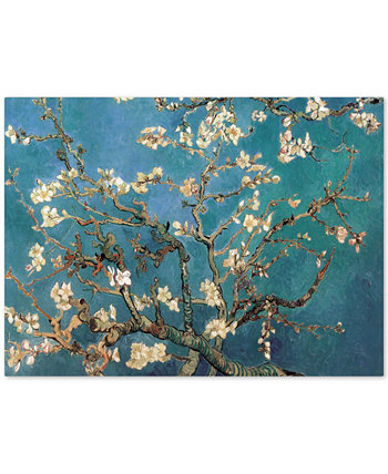 Картина на холсте Винсента Ван Гога "Цветы миндаля" - 47 "x 35" Trademark Global