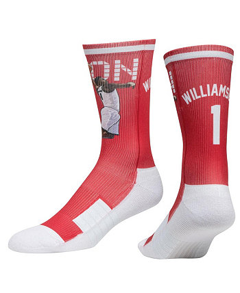 Мужские и женские носки Zion Williamson Red New Orleans Pelicans Premium Comfy Crew Socks Strideline