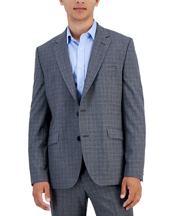 Мужской костюм в клетку современного кроя из смесовой шерсти, отдельная куртка HUGO BOSS