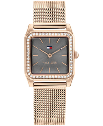 Женские кварцевые часы с гвоздикой и золотистым стальным браслетом, 26 мм Tommy Hilfiger