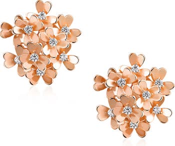 Bouquet of Flower Clip-On Earrings Bling Jewelry