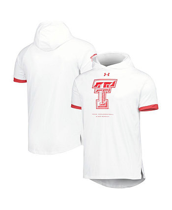 Мужская белая футболка с капюшоном с регланами Texas Tech Red Raiders On-Court Under Armour