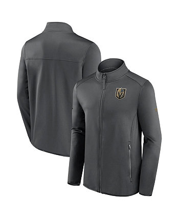 Мужская серая флисовая куртка с молнией во всю длину Vegas Golden Knights Authentic Pro Rink Fanatics
