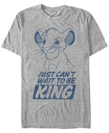 Мужская футболка с коротким рукавом Disney The Young Simba Can't Wait To Be King Lion King