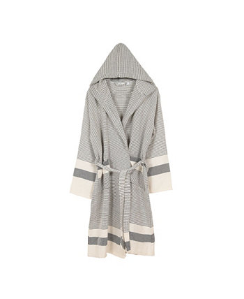 Pixel Towel Robe Olive and Linen