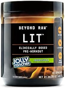 BEYOND RAW LIT | Clinically Dosed Pre-Workout Powder (Порошок) | Contains Caffeine, L-Citrulline, Beta-Alanine, and Nitric Oxide | Fruit Punch | 30 Servings (Порции) BEYOND RAW