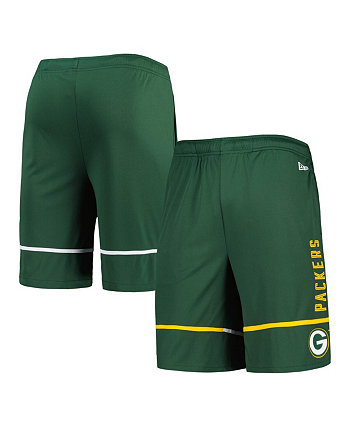 Мужские тренировочные шорты Green Green Bay Packers Combine Authentic Rusher New Era