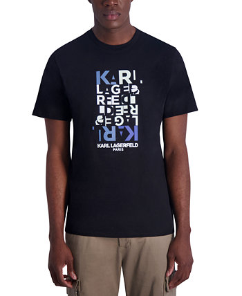 Men's Broken Letters Logo T-Shirt Karl Lagerfeld Paris
