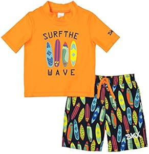 Skechers Boys' Swim Suit Set with Trunks and Rashguard SKECHERS