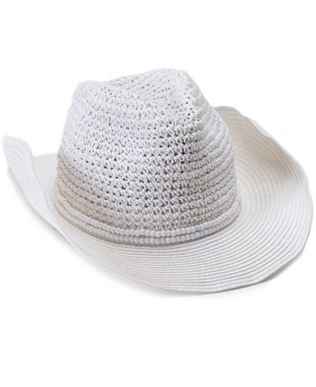 Beaded Trim Straw Cowboy Hat Vince Camuto