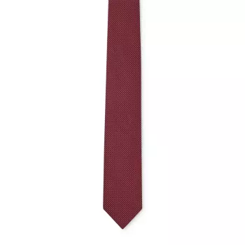 Шелковый жаккардовый галстук со сплошным узором BOSS