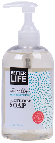 Жидкое мыло Better Life с естественным успокаивающим запахом, без запаха -- 12 жидких унций Better Life