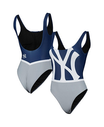 Женский темно-синий цельный купальный костюм New York Yankees Team FOCO