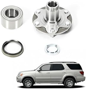 Front Wheel Hub Bearing Kit WH5170112W, Wheel Hub Bearing Assembly Compatible with Toyota 4 Runner/Tundra/Tacoma 2.7L/Sequoia 2WD Only 1996-2007 Replace NT517011 710571 Loosoo