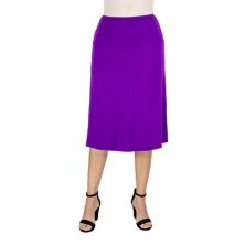 Женская однотонная юбка миди трапециевидной формы 24Seven Comfort Apparel 24Seven Comfort
