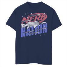 Футболка с тематическим логотипом и графическим рисунком Nerf Nation Americana для мальчиков 8-20 Nerf