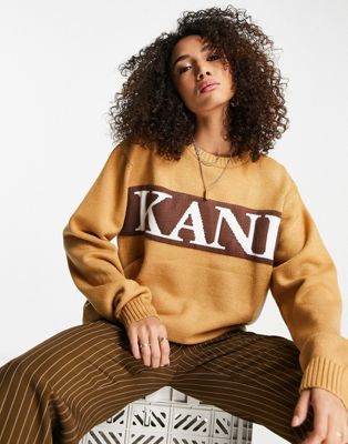 Крупный вязаный свитер Karl Kani с логотипом спереди Karl Kani