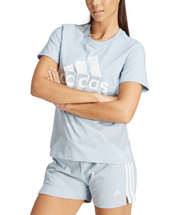 Женская хлопковая футболка с логотипом Essentials Adidas