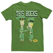 Мужская футболка Beavis And Butthead This Rocks St Patricks Day Licensed Character