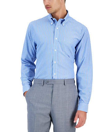 Мужская классическая рубашка в тонкую полоску стандартного кроя без железа Brooks Brothers