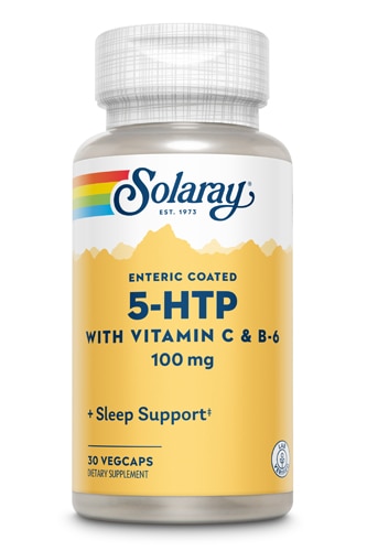 Solaray 5-HTP с витаминами C и B-6 — 100 мг — 30 растительных капсул Solaray