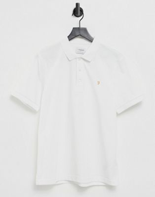 Белая рубашка-поло с короткими рукавами Farah Blanes Farah