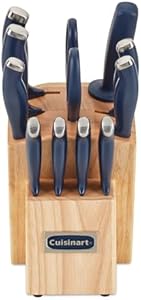 Cuisinart C77SSB-12P Color Pro Collection 12 Piece Knife Block Set, Black Cuisinart