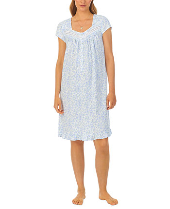 Женская ночная рубашка из хлопкового трикотажа с короткими рукавами Eileen West