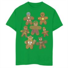 Boys 8-20 Marvel Avengers Christmas Gingerbread Cookies Graphic Tee Marvel