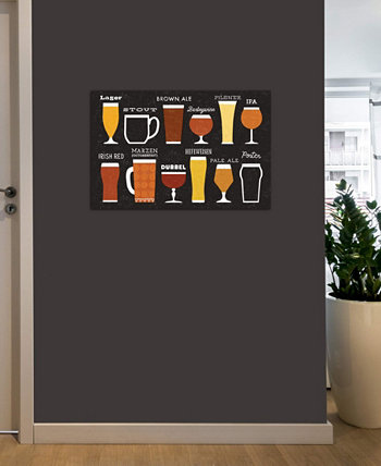 "Craft Beer List" Майкла Муллана, холст, завернутый в галерею (18 x 26 x 0,75) ICanvas