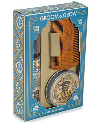 3 шт. Groom & Grow Set - Оригинальный аромат от PUREBEAUTY Salon & Spa Reuzel